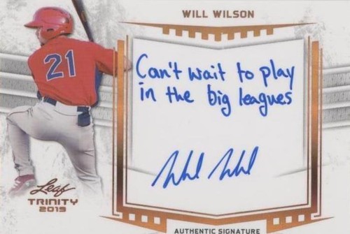 2019 Leaf Trinity - Will Wilson #A-WW1