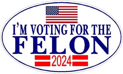 TRUMP - I'm Voting For The Felon 2024 - Decal Graphic Election USA America