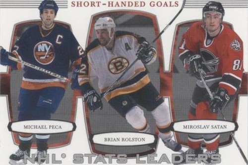2002-03 In the Game Be A Player First Edition - Brian Rolston Michael Peca Miroslav Satan #379