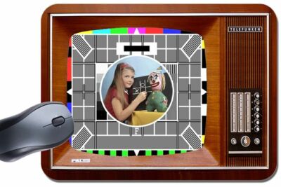 Vintage Television Mouse Mat. The Test Card In Colour Mouse Pad TV
