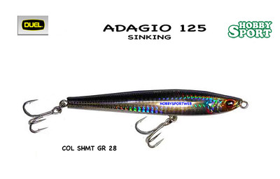 ADAGIO 125 S DUEL 28 GR COLORE SHMT F908 ARTIFICIALE SPINNING MARE SPIGOLA SERRA
