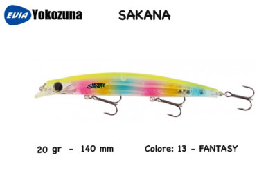 SAKANA YOKOZUNA 140 mm - Col. 13 - FANTASY -  FLOATING no IMA SPINNING MARE