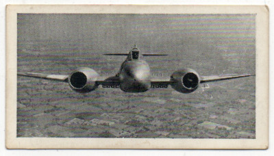 BEANO GUM TRADE CARD WONDERS OF MODERN TRANSPORT 1955 No.23 GLOSTER METEOR Mk.7