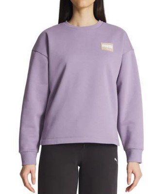 PUMA Ladies' Fleece Crewneck Pullover Sweatshirt, Purple XL