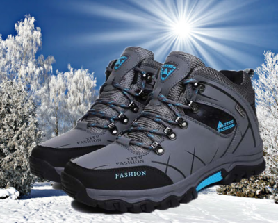 Botas De Invierno Para Hombre Zapatos Cálidos Cuero Impermeable Para Nieve  Frio