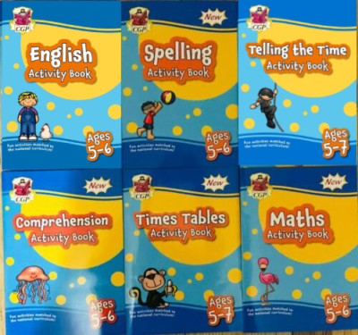 maths english Home Learning Bundle of 6 Workbooks Kids Age 5-6 years New CGP