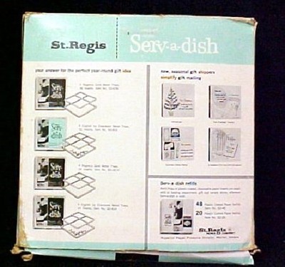 St Regis Serve Dish USA English Ivy Enamel Dining Tray Set 8 Pieces Vintage
