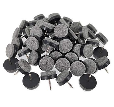40pcs Furniture Felt Pad Round Heavy Duty Nail-on Slider Glide Pad Floor Prot...