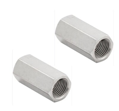 Stainless brake line union, 3/16'' brake line, 3/8-24 thread,  bubble flare