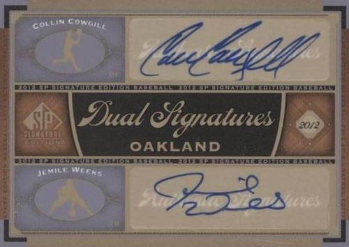 2012 SP Signature Edition - Collin Cowgill Jemile Weeks #OAK15