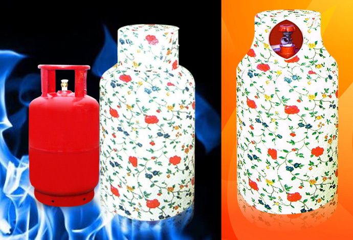 Copertura Bombola Gas Cilindrica Cucina 33x20.5x71 AntiRuggine Fantasia moc