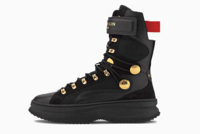Pre-owned Puma Womens Boot  Deva Boot X Balmain Black/red/gold 372178-01