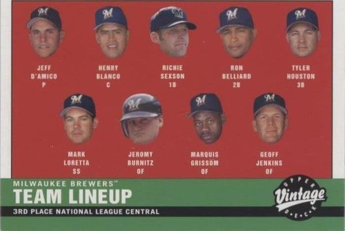 2001 Upper Deck Vintage - Geoff Jenkins Henry Blanco Jeff D'Amico #196