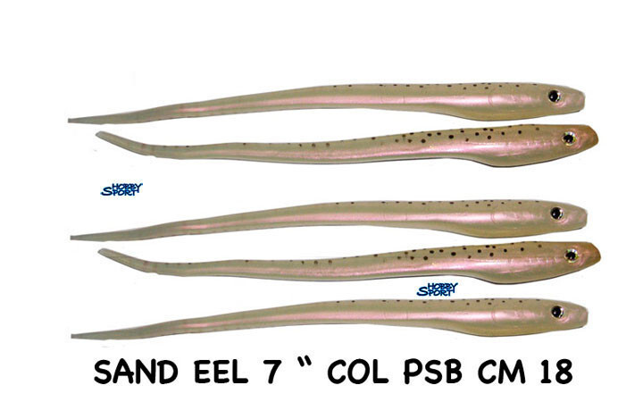 CAPTURE SAND EEL  7''  COL. PSB PEARL SPOTTED BLACK 18 CM ANGUILLINA X SPIGOLA