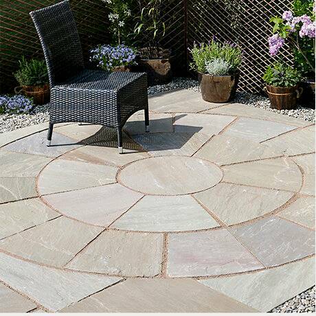 2 7m X 2 7m Indian Sandstone Patio Paving Slab Kit In Worcester