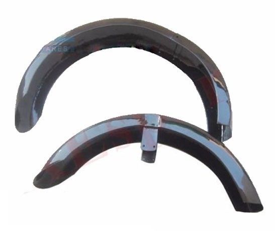 For Norton Dominator Model 7 Front & Rear Mudguard Set Steel Black Painted 