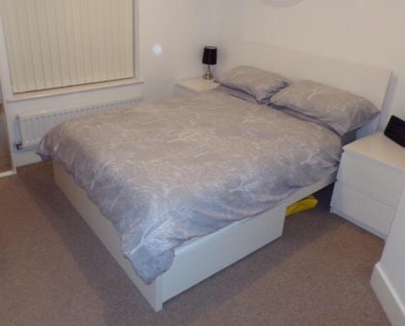 Ikea Malm Double Bed With Under Bed Storage Drawers In
