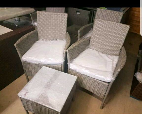 A brand new light grey garden rattan 3 piece furniture set | in Stoke