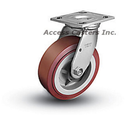 AC18301-6214 6'' x 2'' Carter-Hoffmann Replacement Swivel Plate Caster, Poly Wheel
