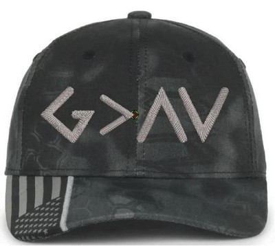 Christian Hats for Men Women God is GREATER than the Hi's and Low's Typhoon hat