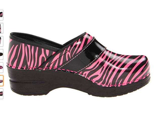 Sanita Signature Professional Liv Clogs - Women's Size 5.5/6, Black/Pink