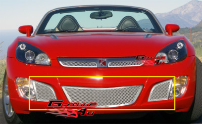 Fits 2007-2009 Saturn Sky Red Line Bumper Stainless Chrome Mesh Grille Insert