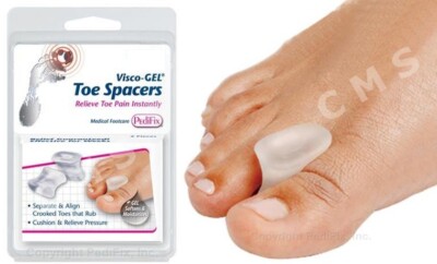 PEDIFIX Visco-GEL Toe Spacers Spreaders Crooked Toe Pain Relief 2/PK P28-S-M-L