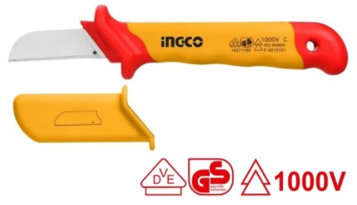 COLTELLO CUTTER LAMA FISSA ISOLATO PER CAVI 1000V PER ELETTRICISTA ELETTRICISTI