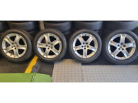 Peugeot Genuine 17 alloy wheels + 4 x tyres 215 55 17