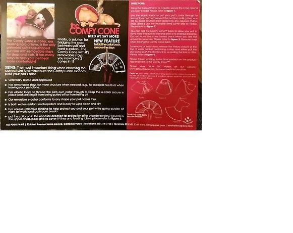 Comfy Cone XLarge 30 cm Pet E-Collar Water Resistant For Dogs & Cats Black, New