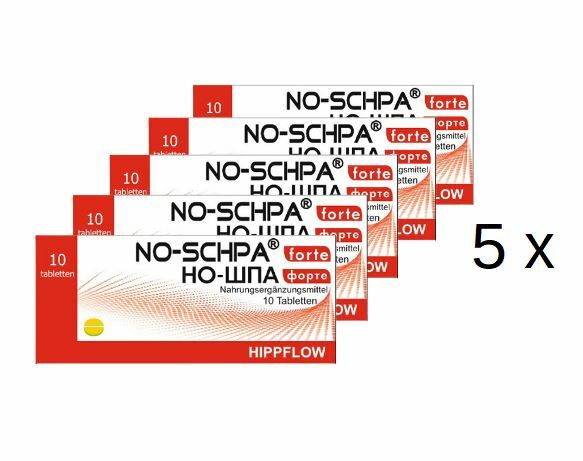 5 x Nahrungsergänzungmittel NOSCHPA forte von HIPPFLOW 10x2g (14,99 EUR/100 g)