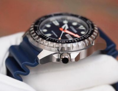 Pre-owned Citizen Nh8381-12lb Marine Automatic 100m Sports Watch Blue