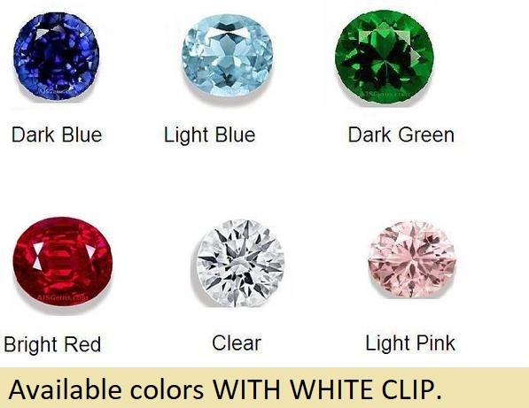 Hair Accessory - Gemstones Clip In Strings (Pack of 12)