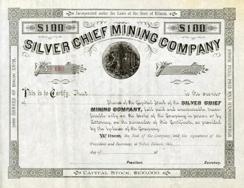 18__ Silver Chief Mining Stock Certificate