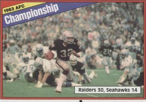 1984 TOPPS 1983 AFC CHAMPIONSHIP GAME CARD#7 NRMINT RAIDER