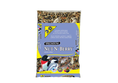 3-D Pet Products Premium Nut N' Berry Blend Dry Wild Bird Food, 14 lb., 1 Pack