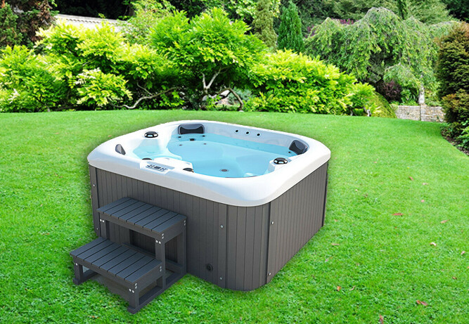 DELUXE XL Jacuzzi 180x160 Whirlpool Outdoor Aussenwhirlpool HotTub Acrylwanne