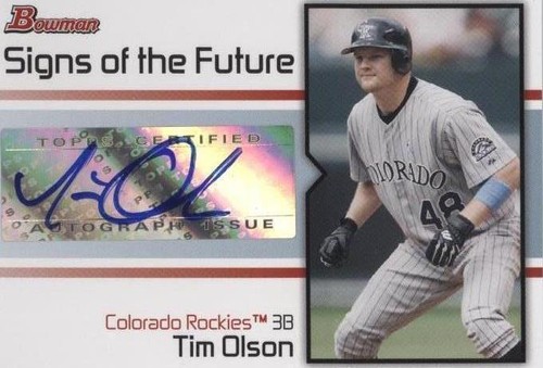 2008 Bowman - Tim Olson #SOF-TO