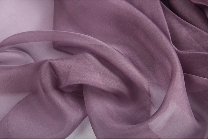 100% Silk large Scarf Women 70x43" Shawl Wrap solid pure color purple JH39-4