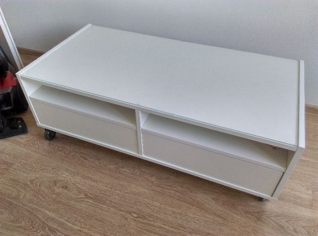 Ikea White Glass Top Coffee Table In Holywood County Down
