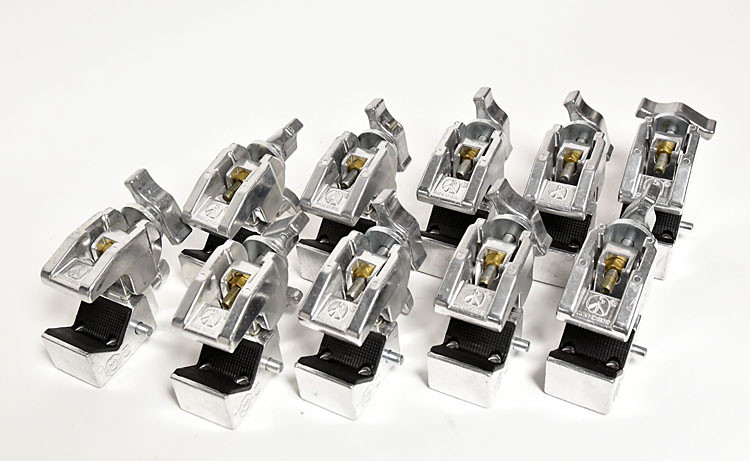 10 MANFROTTO SILVER CHROME SUPER CLAMPS ALU