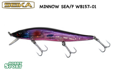 SEIKA MINNOW WB157 COL 01  DARK PURPLE 14 GR PESCA SPINNING MARE SPIGOLA