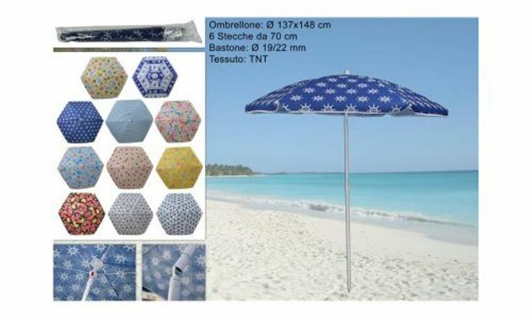 Ombrellone Mare Protezione Uv Parasole 137Cm Terrazza Spiaggia Vacanze Sole idea