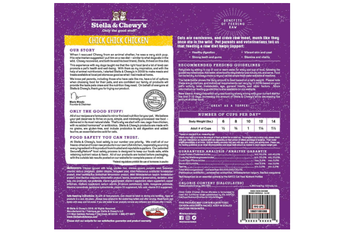 Stella  Chewy's Pouch Freeze-Dried Raw Chick, Chicken Dinner Morsels Grain-Free