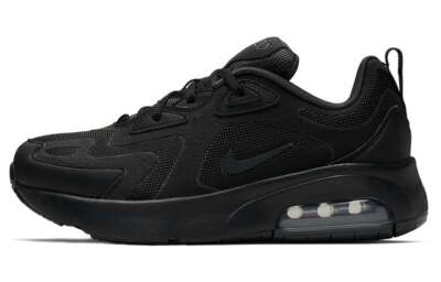 Nike Air Max 200 (GS) Triple All Black AT5627-001 Size 5-7 Running Work Shoes