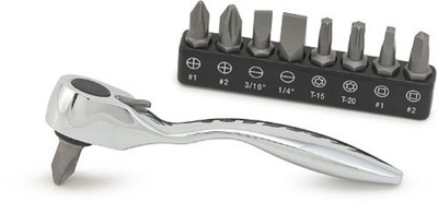 11205 3-1/2-Inch Offset Micro Ratcheting Bit Driver and Bit Set