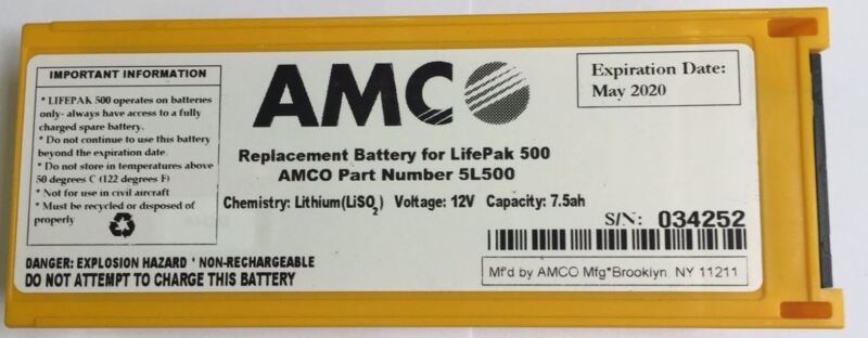 Physio Control™ Lifepak™ 500 1141-000155 Lith-ion Replacement Battery LP500