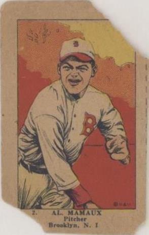 1923 Little Wonder Picture Series Strip Cards - W515-1 - Al Mamaux #2