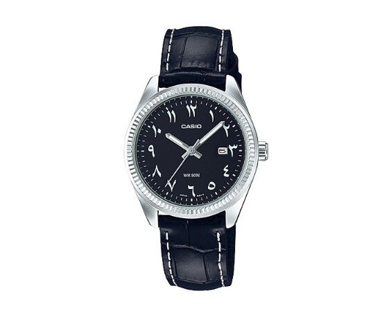 Pre-owned Casio Ltp-1302l-1b3vdf Arabic Numbers Dial Watch For Women