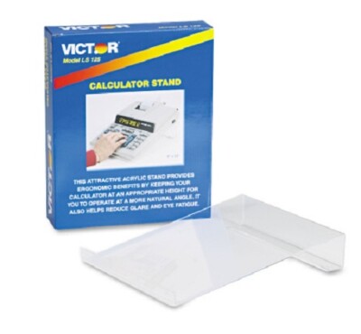 VICTOR LS125 Large Angled Acrylic Calculator Stand 9 x 11 x 2 Clear